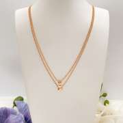 Uubags Hermes pendant in rose gold set with diamonds and toggle closure - 6