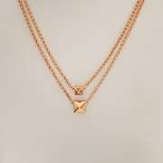 Uubags Hermes pendant in rose gold set with diamonds and toggle closure - 5