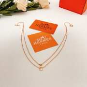 Uubags Hermes pendant in rose gold set with diamonds and toggle closure - 2