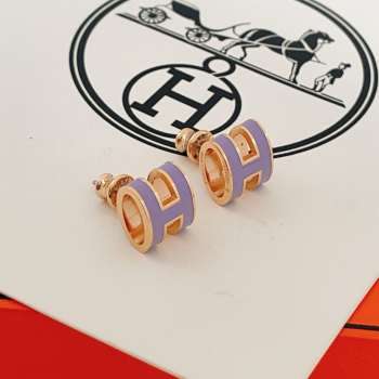 Uubags Hermes Mini Pop H earrings in rose gold