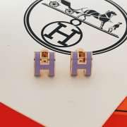 Uubags Hermes Mini Pop H earrings in rose gold - 4