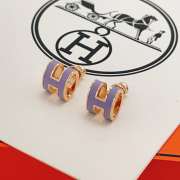 Uubags Hermes Mini Pop H earrings in rose gold - 5