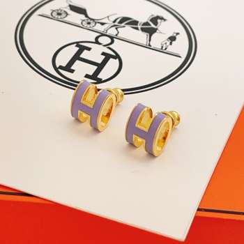 Uubags Hermes Mini Pop H earrings in gold