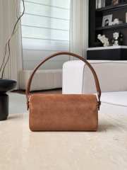 Uubags Chanel clutch with chain in suede calfskin & gold-tone metal brown 23x11x12.5cm - 6