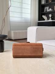 Uubags Chanel clutch with chain in suede calfskin & gold-tone metal brown 23x11x12.5cm - 5