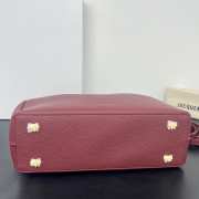 Uubags Jacquemus large Valérie calfskin leather bag in burgundy 32x20x11cm - 3