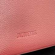 Uubags Jacquemus large Valérie calfskin leather bag in burgundy 32x20x11cm - 2