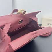 Uubags Jacquemus small Valérie calfskin leather bag in burgundy 24x14x7.5cm - 4