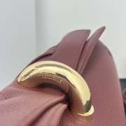 Uubags Jacquemus small Valérie calfskin leather bag in burgundy 24x14x7.5cm - 2