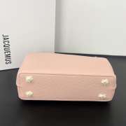 Uubags Jacquemus small Valérie calfskin leather bag in pale pink 24x14x7.5cm - 5
