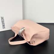Uubags Jacquemus small Valérie calfskin leather bag in pale pink 24x14x7.5cm - 2