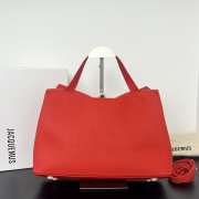 Uubags Jacquemus large Valérie calfskin leather bag in red 32x20x11cm - 5