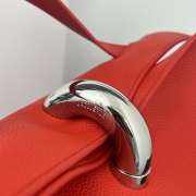 Uubags Jacquemus large Valérie calfskin leather bag in red 32x20x11cm - 3