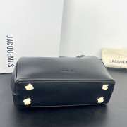 Uubags Jacquemus small Valérie soft leather bag in black 24x14x7.5cm - 3