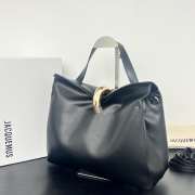 Uubags Jacquemus large Valérie soft leather bag in black 32x20x11cm - 2
