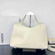 Uubags Jacquemus large Valérie soft bag in grained goat leather with silver hardware 32x20x11cm - 6