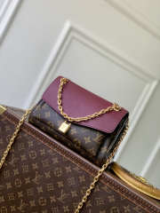Uubags Louis Vuitton M27067 Saint-Germain BB Bag In Monogram/Wine Red 24x17x9cm - 1