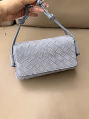 Uubags Bottega Veneta Notturno Pouch In Mineral Intrecciato Suede Leather 21x9x11cm - 6