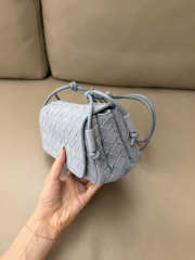 Uubags Bottega Veneta Notturno Pouch In Mineral Intrecciato Suede Leather 21x9x11cm - 5