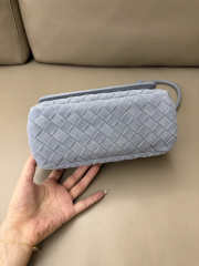 Uubags Bottega Veneta Notturno Pouch In Mineral Intrecciato Suede Leather 21x9x11cm - 4