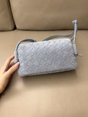 Uubags Bottega Veneta Notturno Pouch In Mineral Intrecciato Suede Leather 21x9x11cm - 3