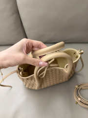 Uubags Bottega Veneta Small Pinacoteca Tote Bag In Shore/zesty Intrecciato Silky Calf Leather 24x12x15cm - 6