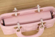 Uubags Dior Small Lady D-Joy Bag Powder Pink Cannage Lambskin 22x12x6cm - 4