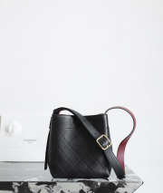 Uubags Chanel Small Bucket Bag In Calfskin & Gold-Tone Metal Black 19x18x10cm - 5