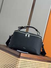 Uubags Dior Archie Zipped Bag With Strap Black Grained Calfskin 28x17x11.5cm - 1