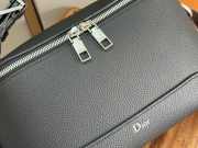 Uubags Dior Archie Zipped Bag With Strap Black Grained Calfskin 28x17x11.5cm - 2