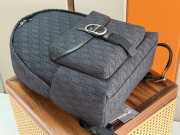 Uubags Dior Jett Zipped Backpack Black Dior Oblique Jacquard 32x42x19cm  - 6