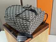 Uubags Dior Jett Zipped Backpack Beige and Black Dior Oblique Jacquard 32x42x19cm - 6