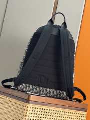 Uubags Dior Jett Zipped Backpack Beige and Black Dior Oblique Jacquard 32x42x19cm - 3