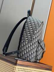 Uubags Dior Jett Zipped Backpack Beige and Black Dior Oblique Jacquard 32x42x19cm - 2