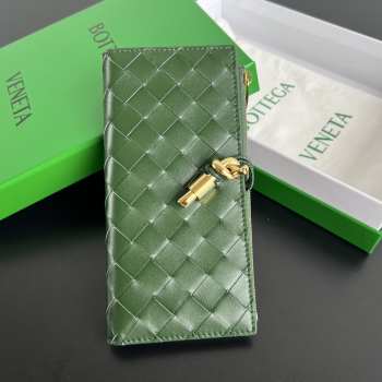 Uubags Bottega Veneta Andiamo Long Wallet In Basil 19x9.5x0.5cm