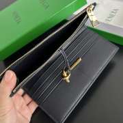 Uubags Bottega Veneta Andiamo Long Wallet In Black 19x9.5x0.5cm - 3