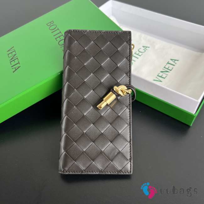 Uubags Bottega Veneta Andiamo Long Wallet In Pickle 19x9.5x0.5cm - 1