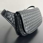 Uubags Bottega Veneta Veneto Belt Bag In Black Soft Intrecciato Nappa Leather 32.5x13.5x5cm - 2