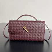 Uubags Bottega Veneta Andiamo Clutch 25 In Deep Mahogany 24x13.5x7cm - 1