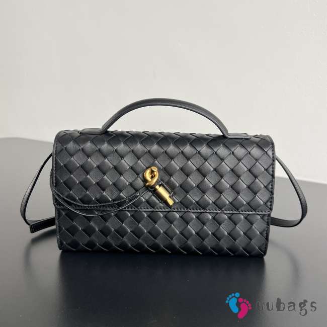 Uubags Bottega Veneta Andiamo Clutch 25 In Black 24x13.5x7cm - 1