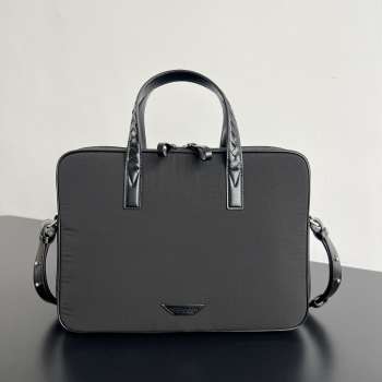 Uubags Bottega Veneta Crossroads Briefcase In Black 39x28.5x8.5cm