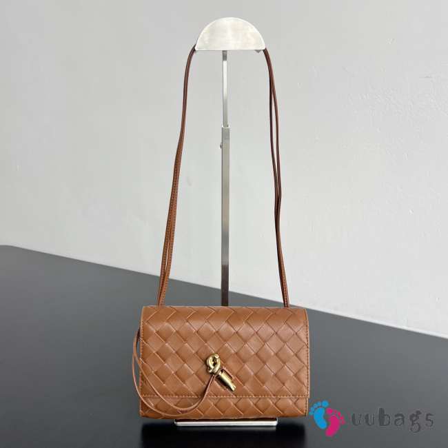 Uubags Bottega Veneta Andiamo Pouch On Strap In Tannin 19x13x2cm - 1