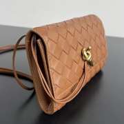 Uubags Bottega Veneta Andiamo Pouch On Strap In Tannin 19x13x2cm - 2
