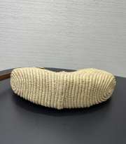 Uubags medium Loewe Swing bag in raffia and calfskin 35x11x22cm - 3