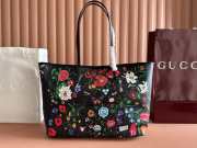 Uubags Gucci Tribeca large tote bag in black and multicolor canvas 38x29.5x13cm - 1