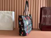 Uubags Gucci Tribeca large tote bag in black and multicolor canvas 38x29.5x13cm - 2