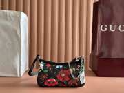 Uubags Gucci Gossip small shoulder bag in black and multicolor nylon 21x11.5x3cm - 1
