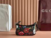 Uubags Gucci Gossip small shoulder bag in black and multicolor nylon 21x11.5x3cm - 5