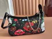 Uubags Gucci Gossip small shoulder bag in black and multicolor nylon 21x11.5x3cm - 2