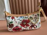 Uubags Gucci Gossip small shoulder bag in white and multicolor nylon 21x11.5x3cm - 5